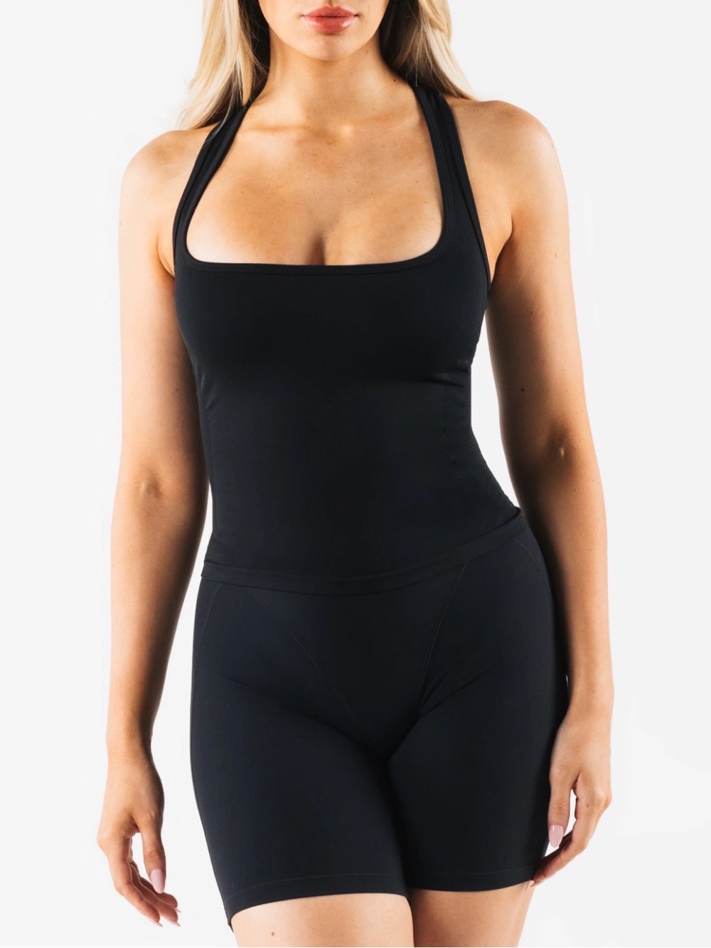 NWT Alphalete ‘Ice Tank’ Halter Workout Top in Black (Size S)